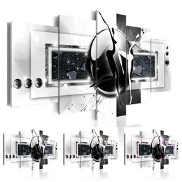 unframed5 Panel Canvas Art Abstract Black And White Dancer Oil Painting Room Decoration Wall Pictures For Living Room241m