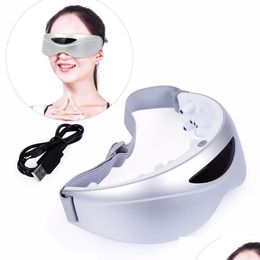 Full Body Massager Masr 5 Speed 350Ma Vibration Eye Mask Wireless Gesture Sensing Usb Charging Brain Electric Health Care Tools Drop D Ott1X