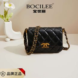 Shop Factory Wholesale Fashionable and High-end Small Fragrant Style Bag for Womens New Autumn Winter Diamond Grid Chain Square 2024 Simple Versatile