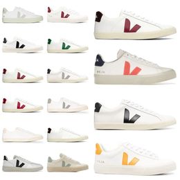 Sapatilhas mulheres sapatos casuais designer de couro sneaker homens mulheres brasil verde baixo carbono vida v algodão orgânico apartamentos plataforma tênis mulheres casuais mocassins