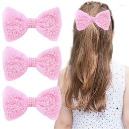 Hair Accessories Ncmama 2Pcs/set Elegant Pearl Bow Clips For Women Girls Cute Lace Hairpin Barrettes Kids Headwear Boutique