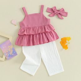 Clothing Sets Mubineo Toddler Baby Girl Summer Clothes Fashion Outfits Ruffle Sleeveless Tops Pant Born Cute Infant Outfit