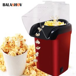 Mini Household Electric Popcorn Maker Machine 1200W Fully Automatic Healthy Gift Idea For Kids Home-made DIY Popcorn Movie Snack 240304