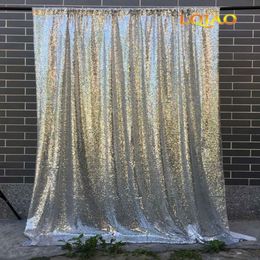 120x300cm Silver Sequin backdrops Glitter Sequin Curtain Wedding Po Booth Backdrop Pography Background Party Decoration220z