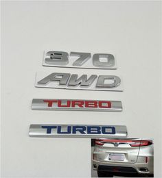 For Honda URV CRV Avancier Crown Accord Civic HRV 370 AWD TURBO Emblem Rear Boot Trunk Tail Logo Car Stickers8597831