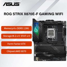 New ASUS ROG STRIX X670E-F GAMING WIFI Motherboard with AMD Socket AM5 4 x DIMM Max. 128GB