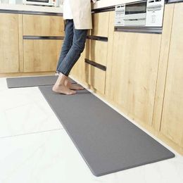 Carpets Modern Waterproof PU Leather Kitchen Mat For Floor Anti Fatigue Foot Pad Non-slip Hallway Passage Entrance Hall Door Rugs