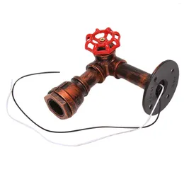 Wall Lamp Vintage Water Pipe Faucet Shape Steam Punk Loft Industrial Iron Rust Retro Home Bar Decors Red