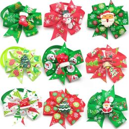 30 50 Pc Christmas Pet Dog Accessories Puppy Bow Ties With Xmas Cat Bowtie Necktie Small Apparel219j
