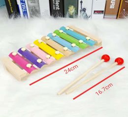 Children039s Learning Toys Wooden eight tone hand playing the piano early education Baby Educational Instrument toys 123 year4086819