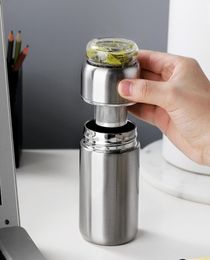 Stainless Steel Tea Bottle Vacuum Water Bottle with Tea Infuser 280ml Outdoor Car Office Tea Tumbler with Filter5944428