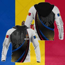 Custom Name Moldova Emblem Sports Style Hoodies Loose Mens Fashion Sweatshirts Boy Casual Clothing Oversized Streetwear