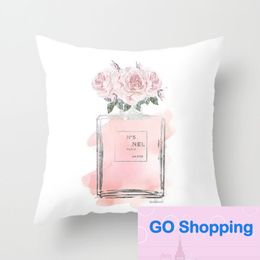Perfume Bottle Comfortable Pillows Covers Home Fabric Sofa Cushion Cushions Cover Throw Pillow Filler Wholesale Quaitly
