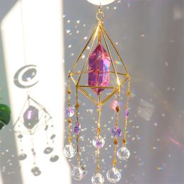 Suncatchers Crystals Big Wind Chime Prism Sun Catcher Handmade Jewellery Rainbow Chaser Hanging WindowPendant Home Garden Decor Ornament