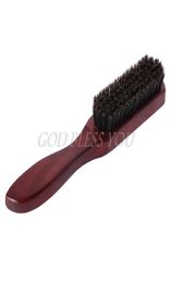 Hair Brush Wood Handle Boar Bristle Beard Comb Styling Detangling Straightening8756044