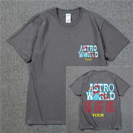 Men's T-shirts New Fashion Hip Hop T Shirt Men Women Jack Cactus ASTROWORLD Harajuku T-shirts YOU WERE HERE Letter Print Tees Tops 516