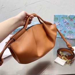 Luxury Paseos bag genuine leather handmade luxury designer handbags shiny Napa leather underarm dumpling bags womens one shoulder portable wallet