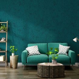 Nordic style peacock blue green 3d wallpaper plain Southeast Asian bedroom restaurant living room wallpaper clothing stor249D