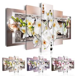 Abstract Orchid Canvas Art Design Print Modern Flower Floral Wall Painting Home Decoration Gift for Love Choose Color And Size2827