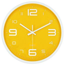 Large Digital Wall Clock Silent Nordic Creative Yellow Modern Home Simple Wall Clock253I