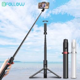 Gimbal BFOLLOW 130cm 51inch Long Selfie Stick 3 in 1 Tripod Wireless Bluetooth for Mobile Phone iPhone Huawei Samsung Xiaomi