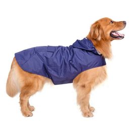 Dog Apparel 3XL-5XL Raincoat Reflective Pet Rain Coat Waterproof For Medium Big Dogs Rainwear With Leash Hole Jacket Large268q