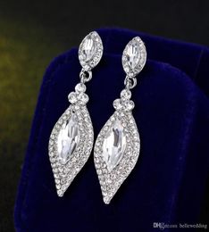 Shining Fashion Crystals Earrings Rhinestones Long Drop Earring For Women Bridal Jewelry Wedding Gift For Bridesmaids BW0126428979