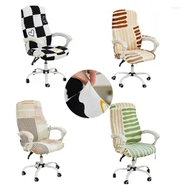 Chair Covers 1PC Elastic Printed Computer Non Slip Office Rotating Chairs Slipcovers Dust Removable Gaming Armchair Cover