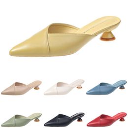 slippers women sandals high heels fashion shoes GAI triple white black red yellow green color53