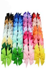 40 colors Children Hair Accessories Fashion 3 inch kids Grosgrain Ribbon HairBows Baby Barrettes Girl HairBow WITH CLIP C284773455