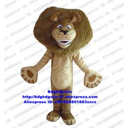 Mascot Costumes Madagascar Lion Alex Mascot Costume Adult Cartoon Character Outfit Suit Manners Ceremony CX4030 Free Shipping