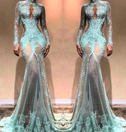 2019 Cheap Long Sleeves Lace Evening Dress Dubai Illusion Bodice Holiday Women Wear Formal Party Prom Gown Custom Made Plus Size5834208