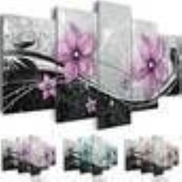 World Art 5 PCS set Modern Prints Flowers Oil Painting on Canvas Wall Art Pictures for Home Living Room Decor No Frame220S