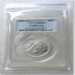 US Coin 1925-S MS65 California Jubilee Half Dollar Silver Coins Currency Senior Transparent Box 2652