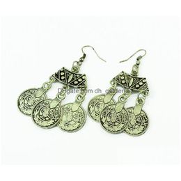 Charm Bohemian Style Ethnic Tribal Coin Statement Dangle Earrings Drop Delivery Jewellery Dhgarden Dh52N