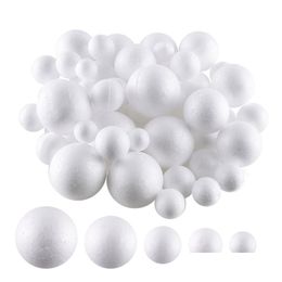 Beads 3Cm 4Cm 5Cm White Modelling Polystyrene Styrofoam Foam Ball Decoration Supplies Decorative Balls Filler Mini Drop Delivery Home Dh0V1