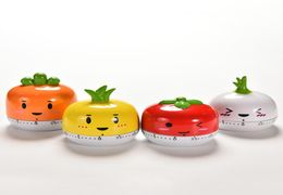 50pcs Whole Cartoon Creative Carrot Tomato Kitchen Mechanical Alarm Clock 360 Degree Set Time Reminders Countdown Cooking Tool3748523