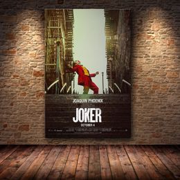 Joaquin Phoenix Poster Prints Joker Poster Movie 2019 DC Comic Art Canvas Oil Painting Wall Pictures For Living Room Home Decor Y2238B