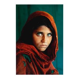 Steve McCurry Afghan Girl 1984 Painting Poster Print Home Decor Framed Or Unframed Popaper Material250N