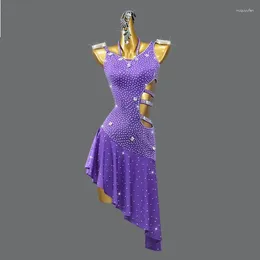 Stage Wear 2024 Latin Dance Dresses For Women Ball Girl Suit Line Skirt Competition Sport Practise Costume Evening Clothes Samba