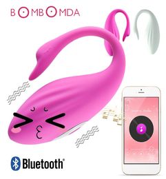 Silicone Vagina Eggs Vibrator APP Bluetooth Wireless Remote Control Gspot Stimulator 7 Frequency Adult Game Sex Toys for Women MX4362590