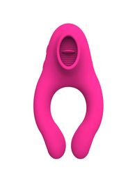 Vibrators Penis Vibrator For Couple Clitoral Stimulation Sex Toys Clit Sucker Tongue Licking Dildo Accessories Female Massager5552420