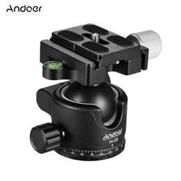 Andoer H-35 Tripod Ball Head Panorama Ballhead Mount Adapter U-Groove Low Gravity Center Design Max. 15kg33lbs Load Capacity 240306