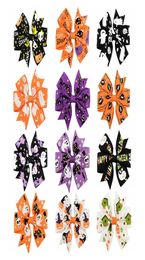 Baby Girls 3 Inch Ghost Pumpkin Halloween Grosgrain Ribbon Bows With Clip Pinwheel Hair Clips Hairpin Barrettes Beautiful HuiLin 36207897