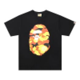 New BAP 1st Camo Big Ape Head Tee Shirt Yellow Orange A Bathing Ape Rare