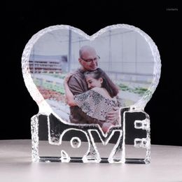 Customised Love Heart Crystal Po Frame Personalised Picture Frame Wedding Gift for Guests Birthday Souvenir Valentine's Da2525