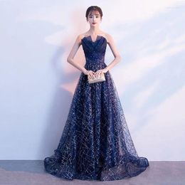 Party Dresses High End Women's Evening Dress 2024 French Banquet Dignified And Elegant Host Starry Sky Long For Women To Attend Ball