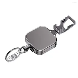 Keychains Office Lanyard Clip Keychain Name Tag Holder Keyring Id Card Key Ring Cord Reel Retract Pull Recoil Badge