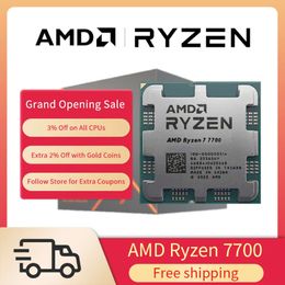 New AMD Ryzen 7 7700 R7 7700 CPU Processor 3.8GHz 8-Core 16-Thread 5NM L3=32M Socket AM5 Without Fan
