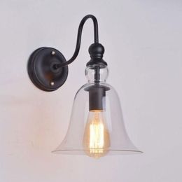 Wall Lamp Simple American Retro Lighting Living Room Restaurant Cafe Bar Glass Personality Wild Bell259t